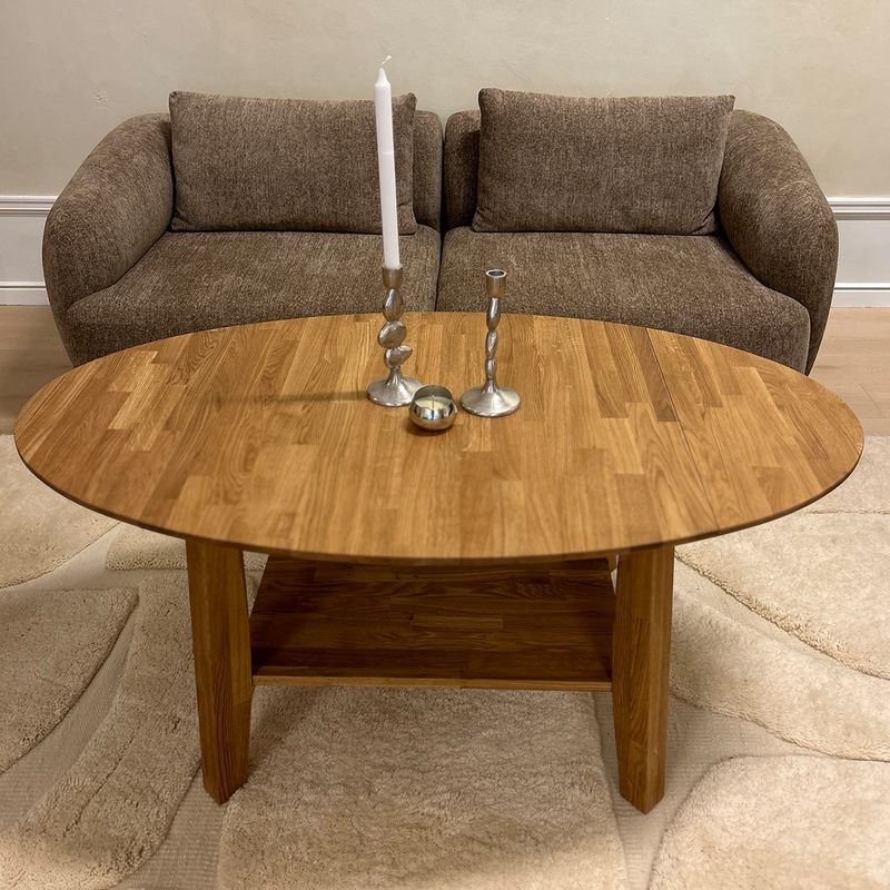 Bratislava Sofabord heltre massiv oljet eik 130 cm