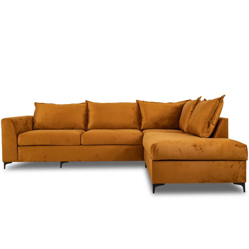 Chill Oppsett 2 Hjørnesofa Monolith velur 300x215 m/ åpen ende