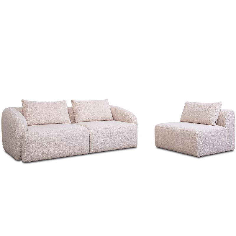 Sori hjørnesofa med åpen ende 280X210cm - Velg Boogie bouclè