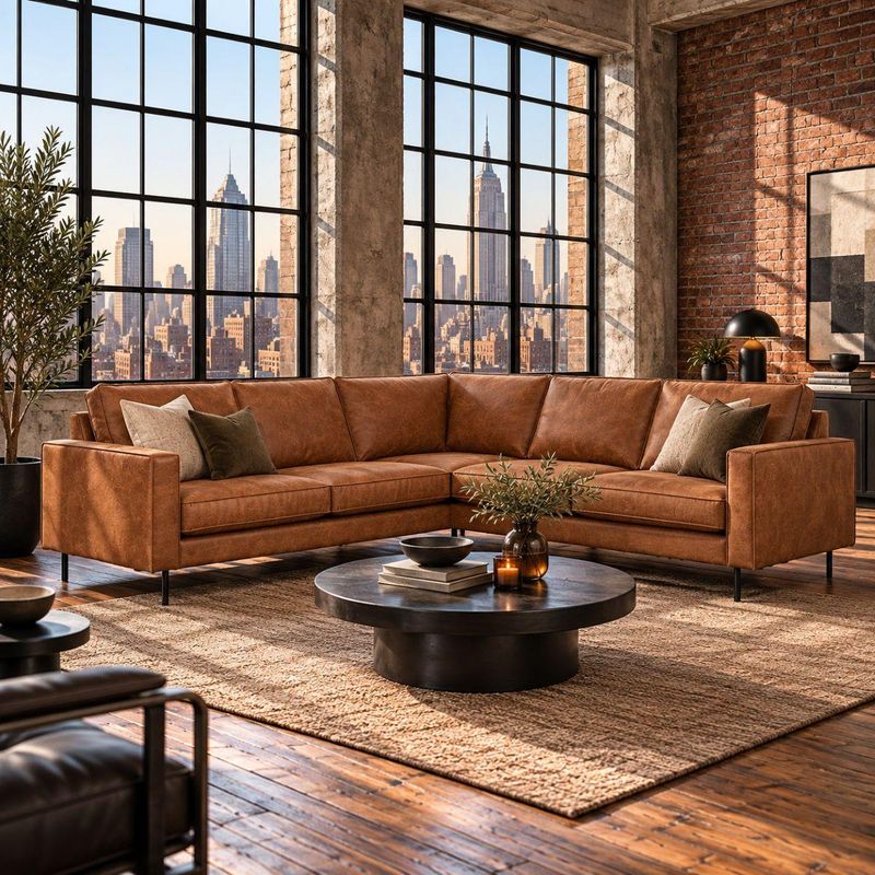Austin Hjørnesofa 2 hjørne 2 seter 245x245 cm i Colorado Eco skinn