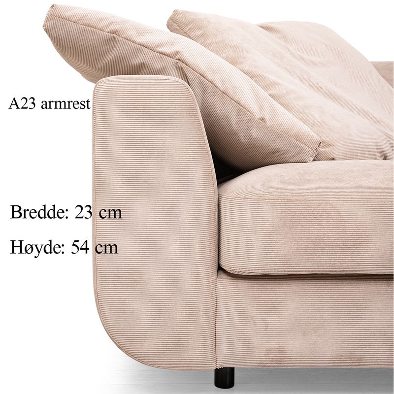 Motive bred hvilestol 146 cm Wave tekstil