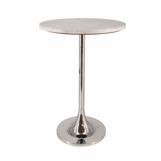 Hovedbilde Cannes Sidebord Marmor med sølvfot | 34x52cm
