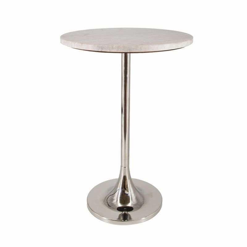 Cannes Sidebord Marmor med sølvfot | 34x52cm