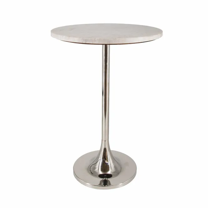 Hovedbilde Cannes Sidebord Marmor med sølvfot | 34x52cm