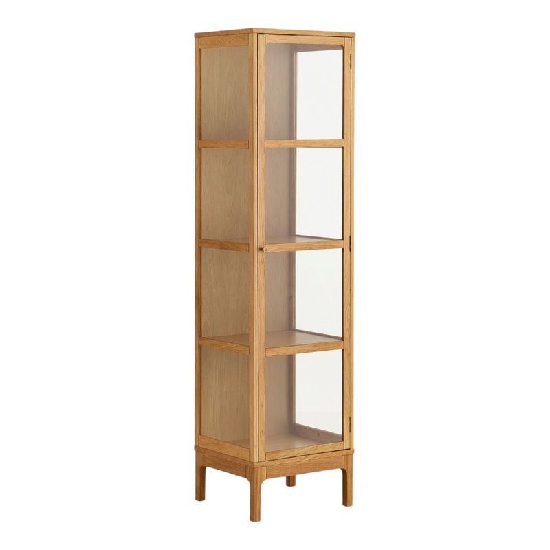 Zamora smalt vitrineskap 47x40 H:180 cm – eikefiner