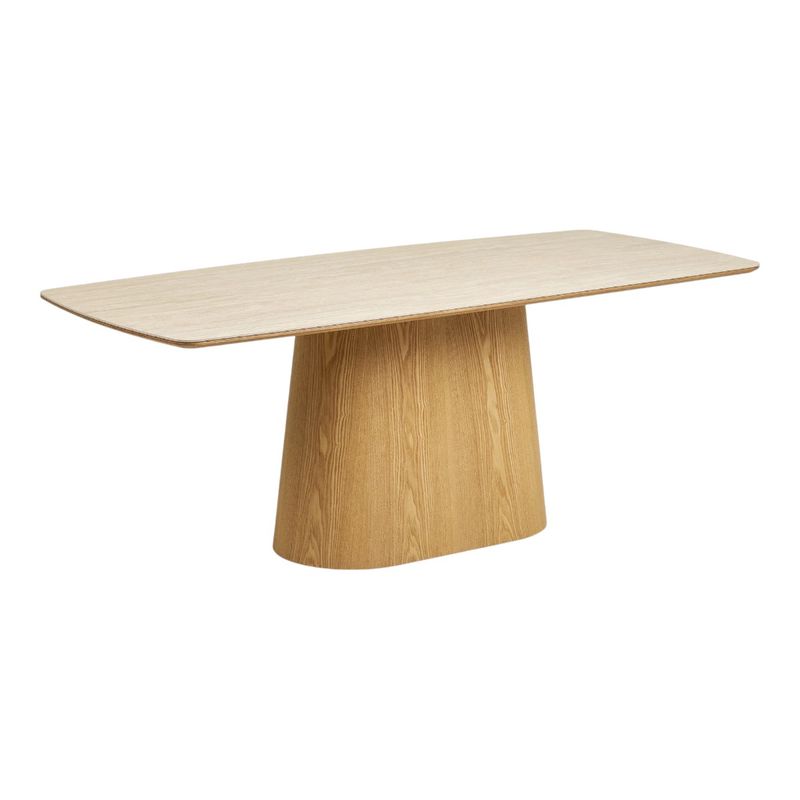 Noli spisebord 200x90 cm natural - keramisk bordplate med travertinlook