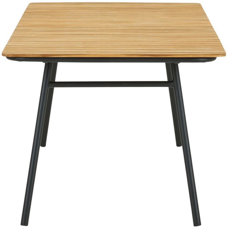 Cleveland Spisebord 90×220 - Teak / Sorte Ben | House Nordic