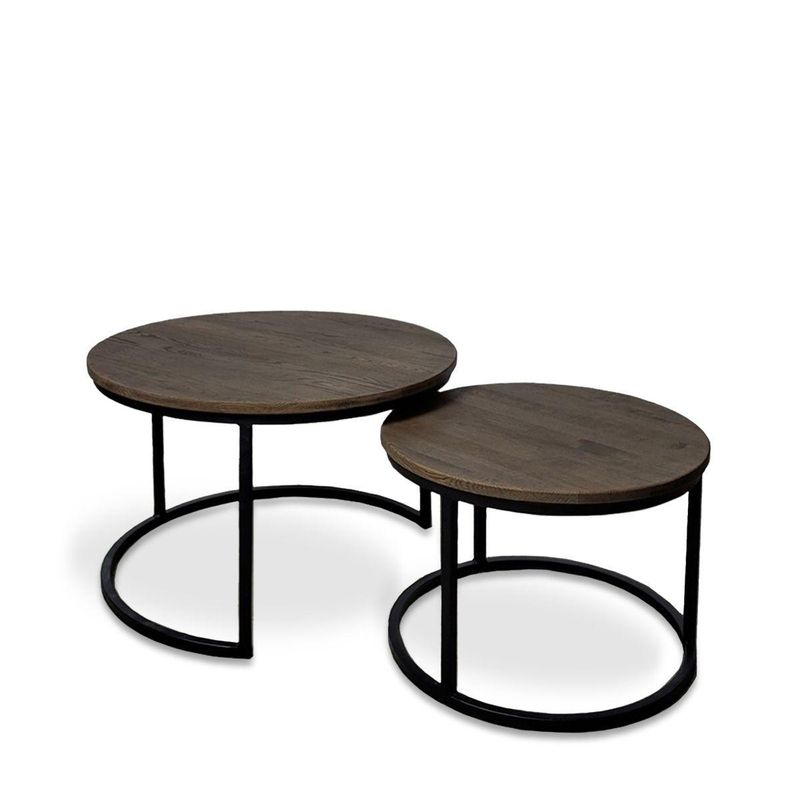 Portland sofabord heltre røkt eik 75/60cm