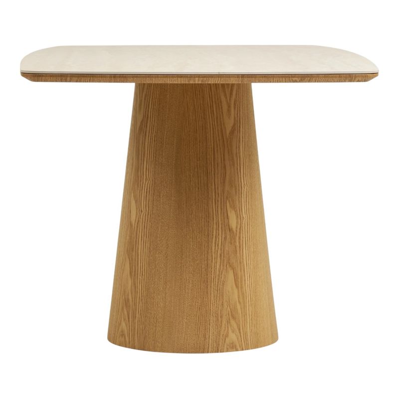 Noli spisebord 200x90 cm natural - keramisk bordplate med travertinlook