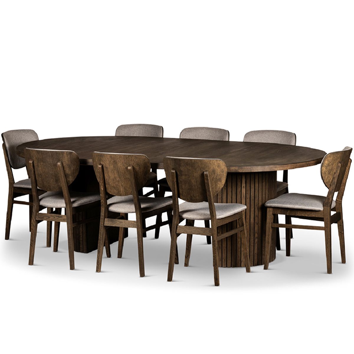 Sophisticate 115+50+50+50 Spisebord heltre massiv eik smoked oak