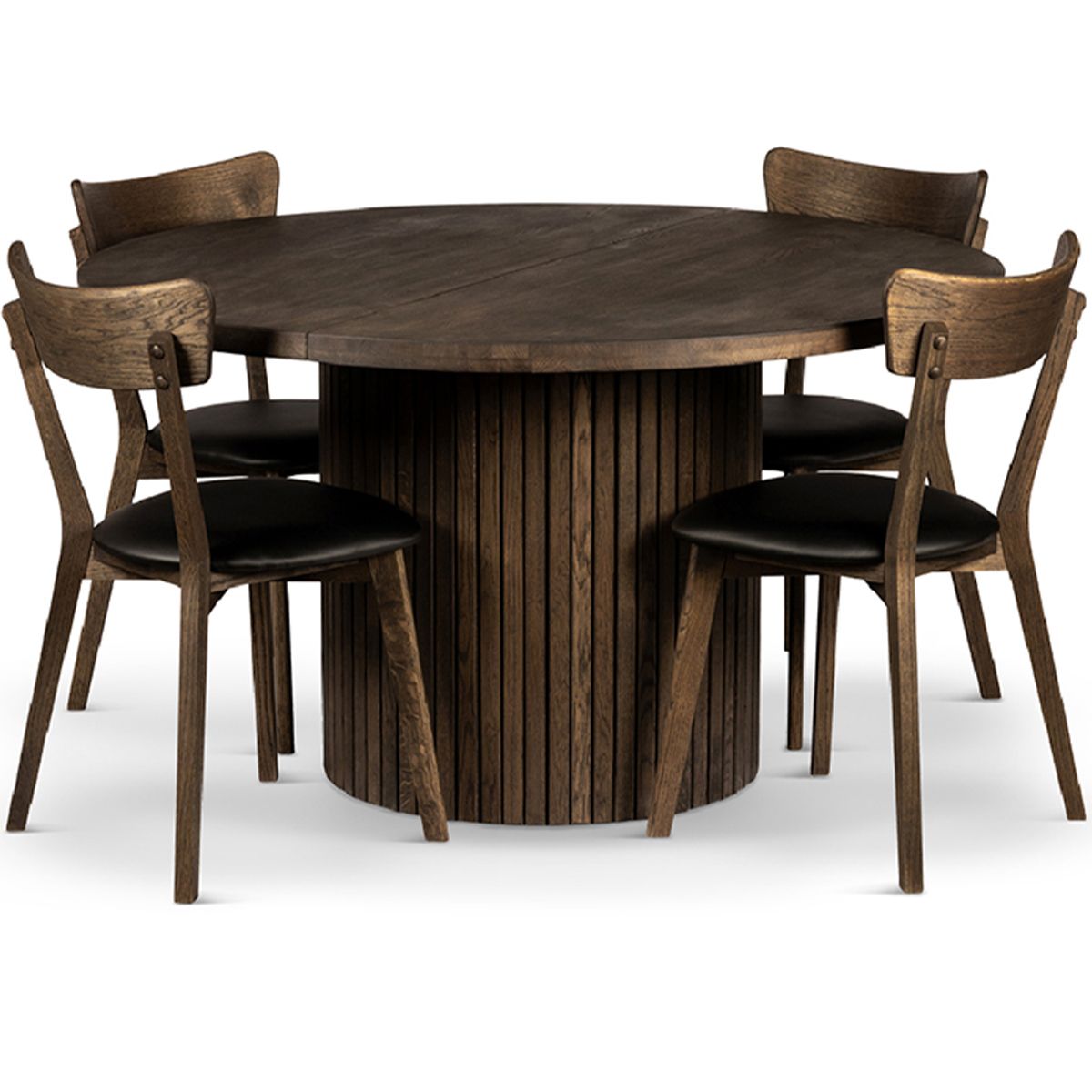 Sophisticate 115+50 Spisebord heltre massiv eik smoked oak Ø115