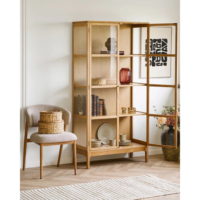 Zamora vitrineskap 90x40 H:180 cm – eikefiner