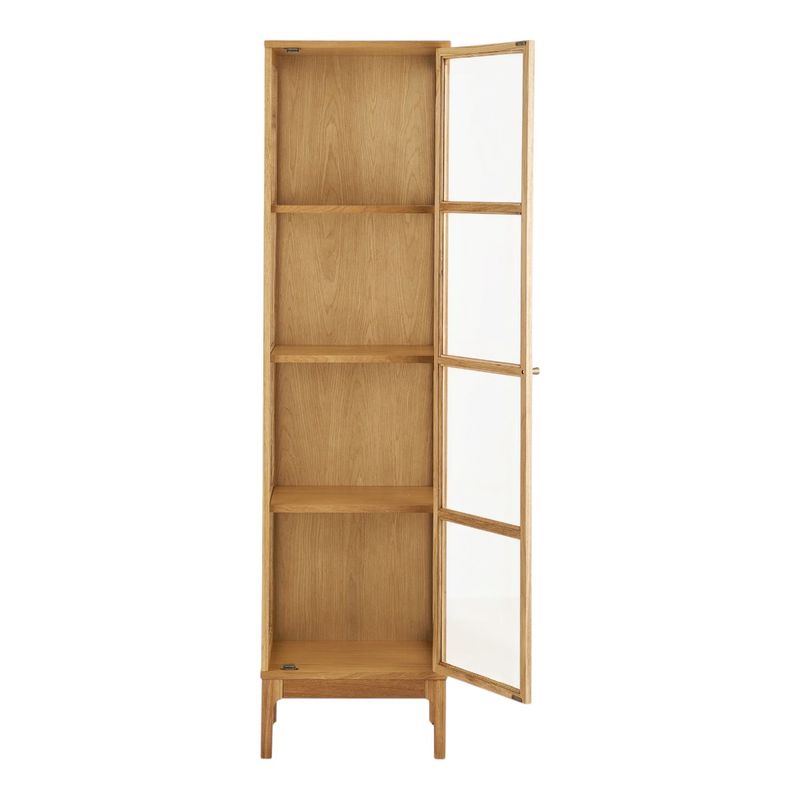 Zamora smalt vitrineskap 47x40 H:180 cm – eikefiner