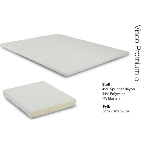 Hovedbilde Dvale 180x200 Visco Premium overmadrass 5 cm