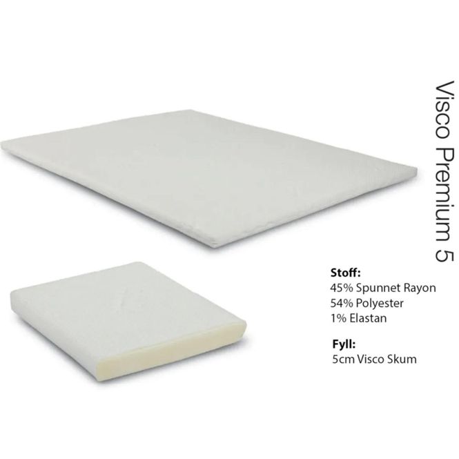 Hovedbilde Dvale 180x200 Visco Premium overmadrass 5 cm