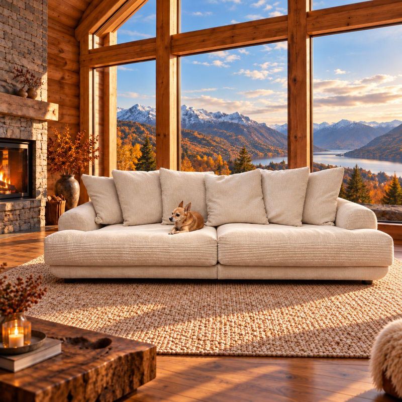 Elie II 3-seter sofa 248 cm i Lincoln kordfløyel