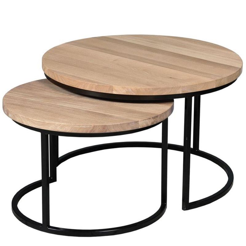 Calgary sofabord heltre hvitoljet eik 75/60cm 