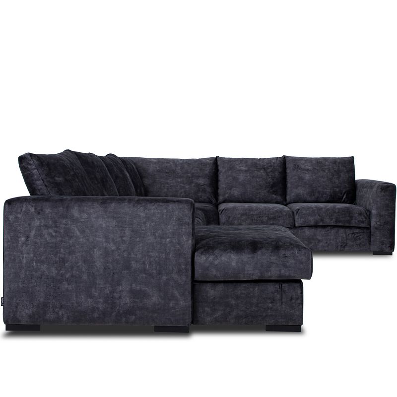 Chill hjørnesofa med sjeselong 345x275 cm – Adore Fuji velur