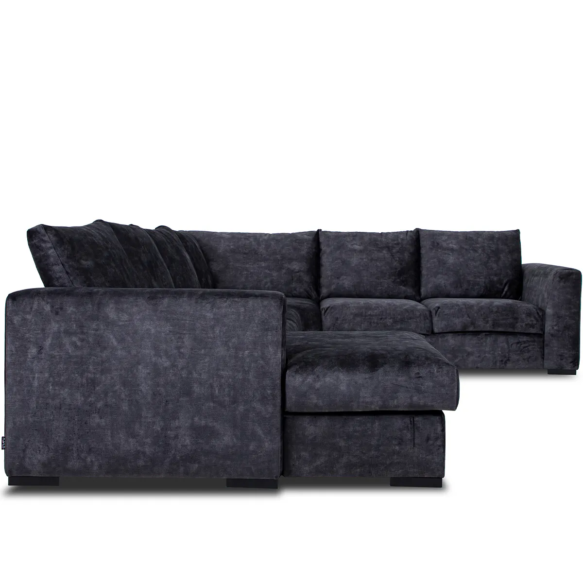 Chill hjørnesofa med sjeselong 345x275 cm – Adore Fuji velur