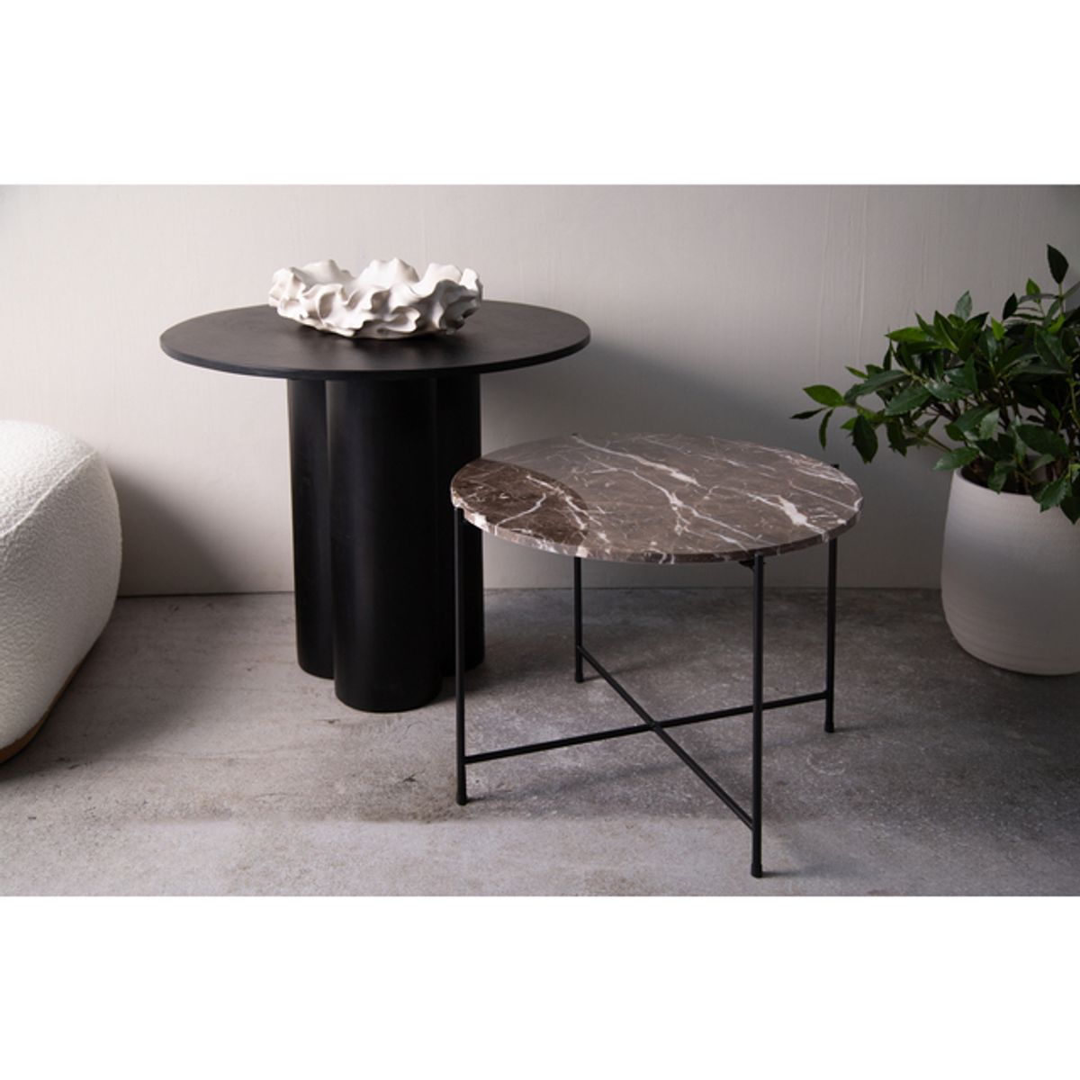 Muran Sidebord Brun marmor | D52 x H40 