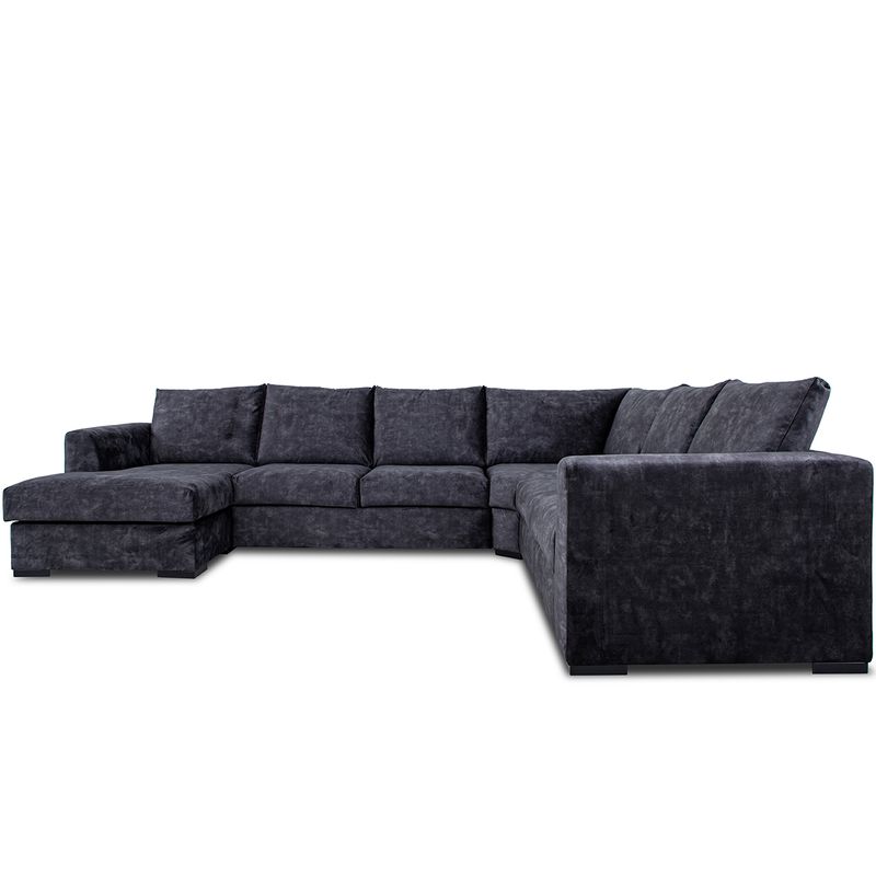 Chill hjørnesofa med sjeselong 345x275 cm – Adore Fuji velur