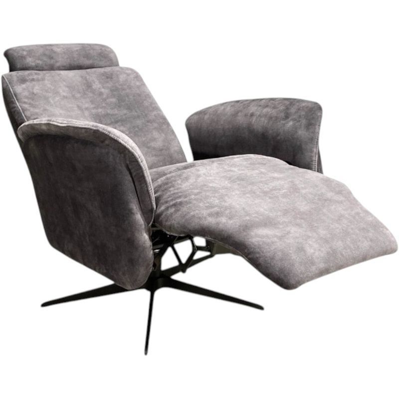 Bent Recliner med integrert fothviler | Adore velur