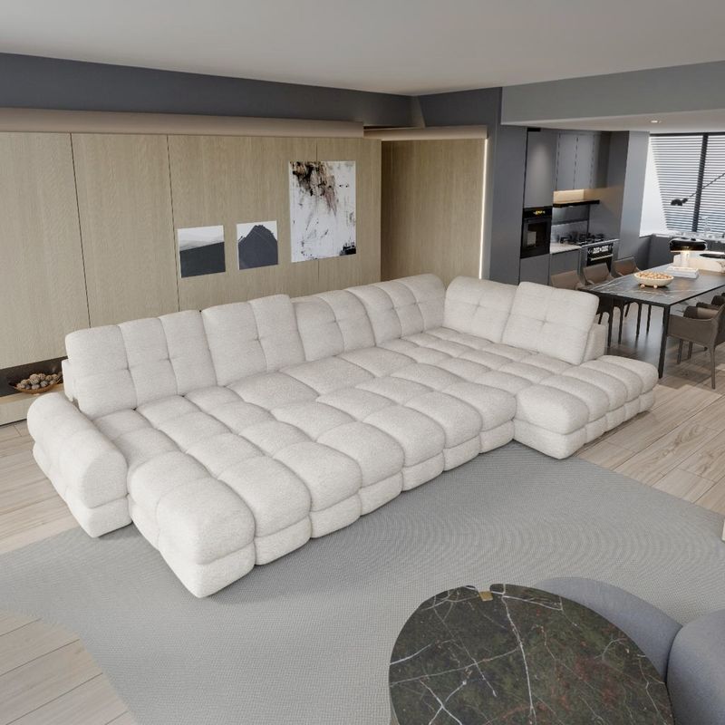 Tollo XL hjørnesofa 400x217 med elektrisk setedybde