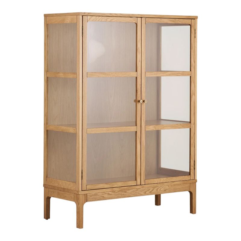 Zamora bredt vitrineskap 120x40 H:126 cm - eikefiner