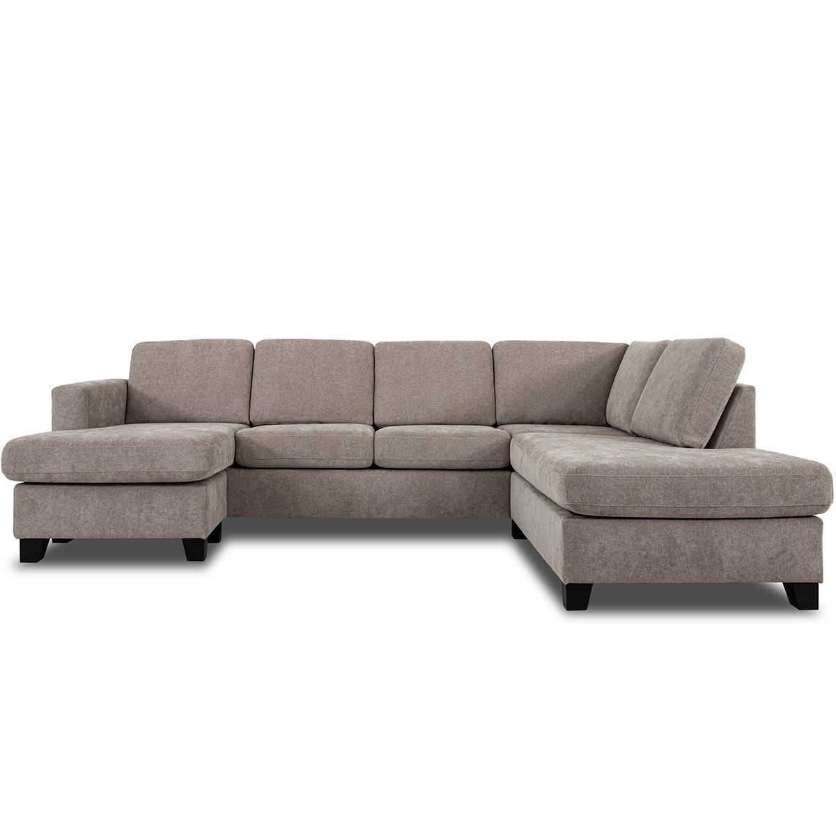 Bella oppsett 3 U-Hjørnesofa 280x205 cm Storm tekstil