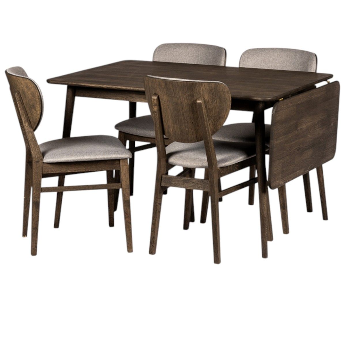 Nyborg Heltre Spisebord hvitoljet eik 120/160x90x75cm m/ klaff