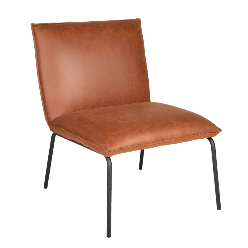Namsen Lenestol Cognac imitert skinn 73cm