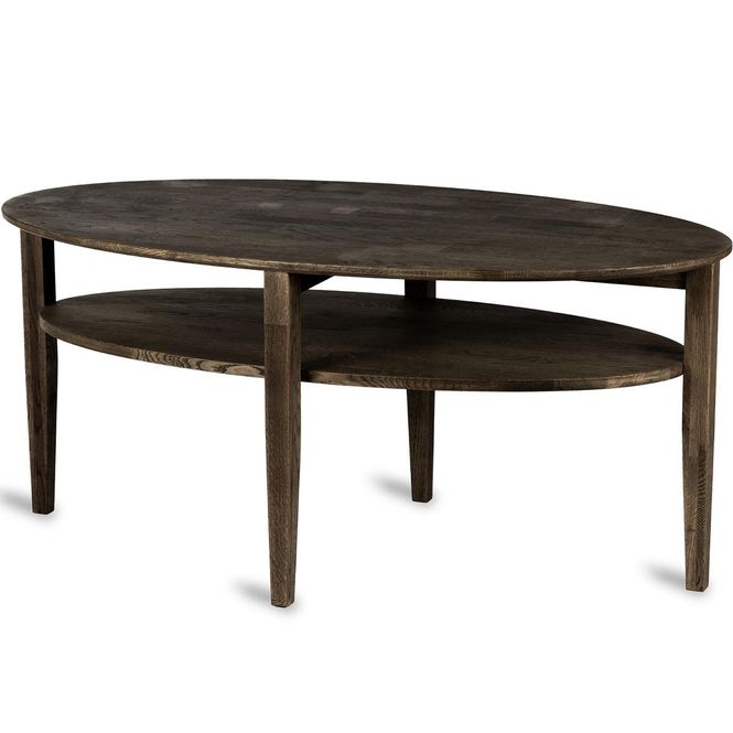 Hovedbilde Kenton Sofabord Oval heltre røkt eik 130x70x58