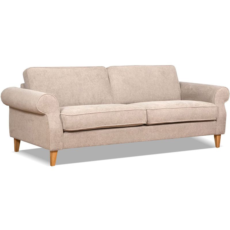 Naomi 3 seter sofa 224cm Fluff-One m/pocketfjærer og dun