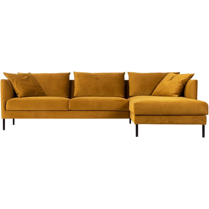 Amaya 3N sjeselongsofa 268 cm Fluff One velg farge Monolith velur