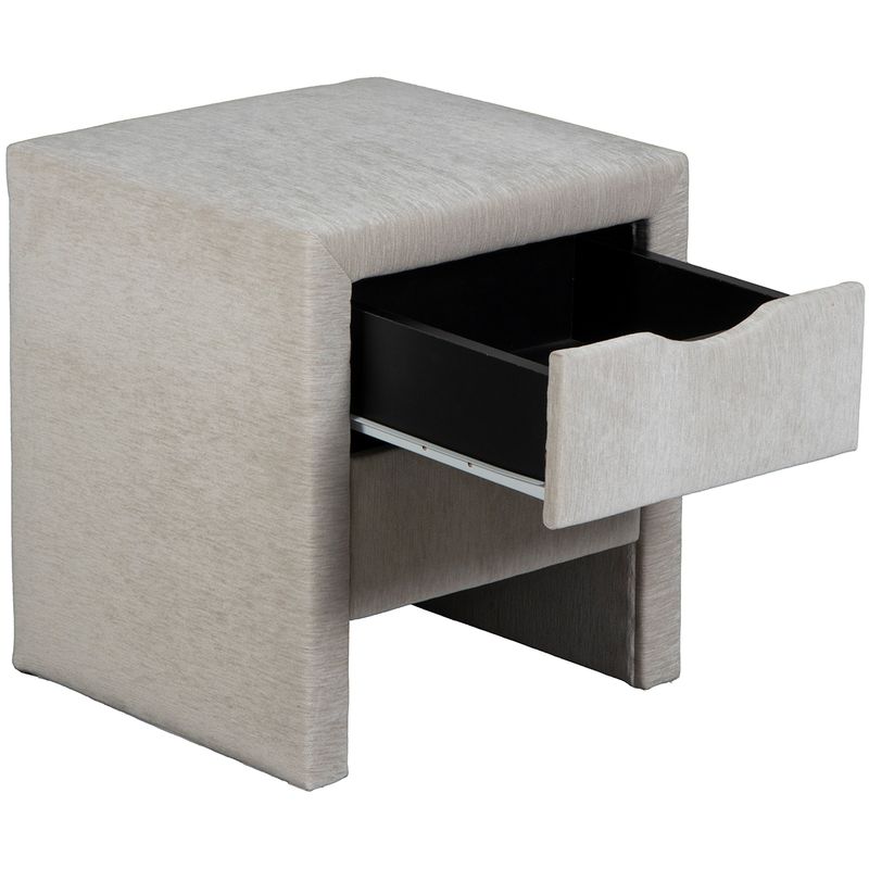 Dvale Duo nattbord med 2 skuffer - helkledd Loft tekstil