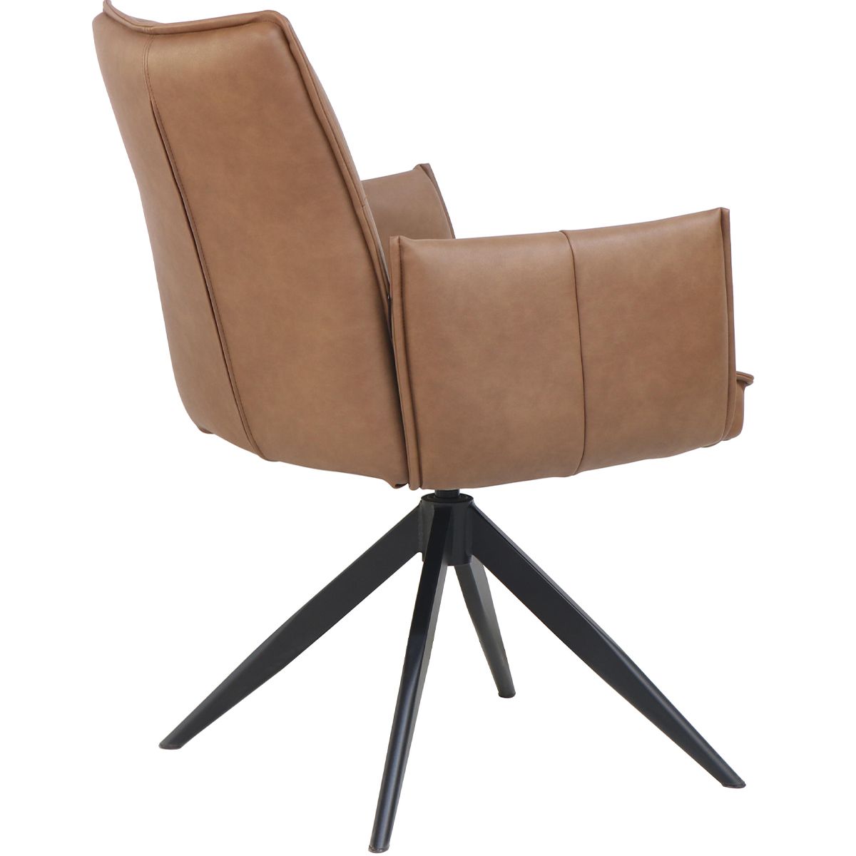 Katrine spisestol m/arm & sving - Coffee PU